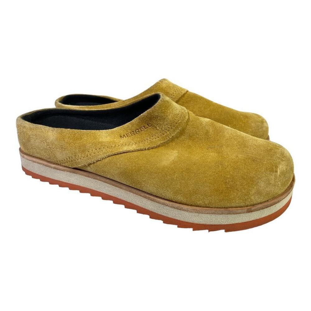 Merrell Juno Suede Clog Women size 6.5 Tan Suede